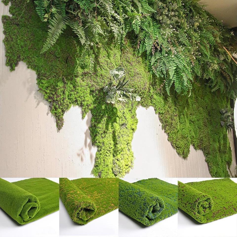 Artificial Moss Fake Green Plants Faux Moss Grass For Shop Home